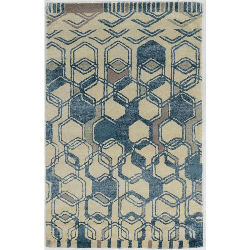 Aspire Triangle Light Blue & Cream 2x3, Rug