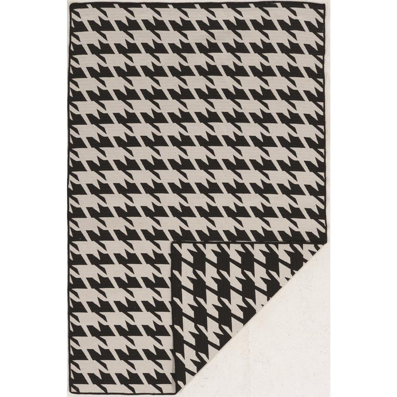 Salonika Reversible Houndstooth Grey 5x8, Rug