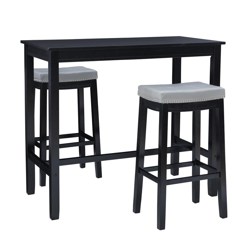 Claridge 3Pc Bar Set Black Grey