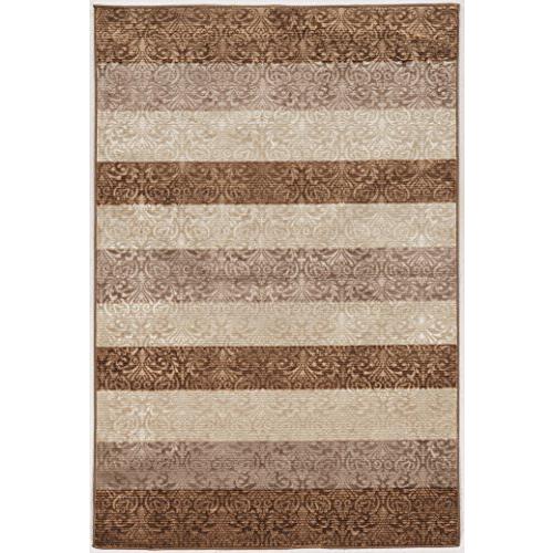 EvolutionDamaskStripe Beige&Brown 8x10.3, Rug