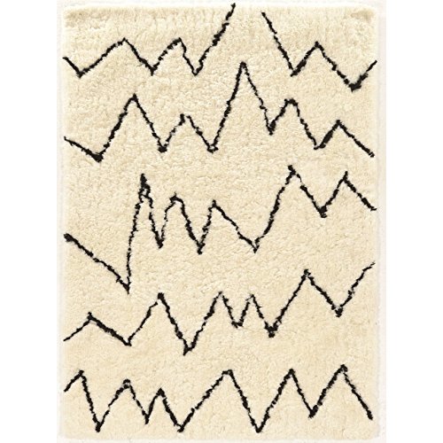 Morocco Shag Tripoli ivory/black 5x7 Rug