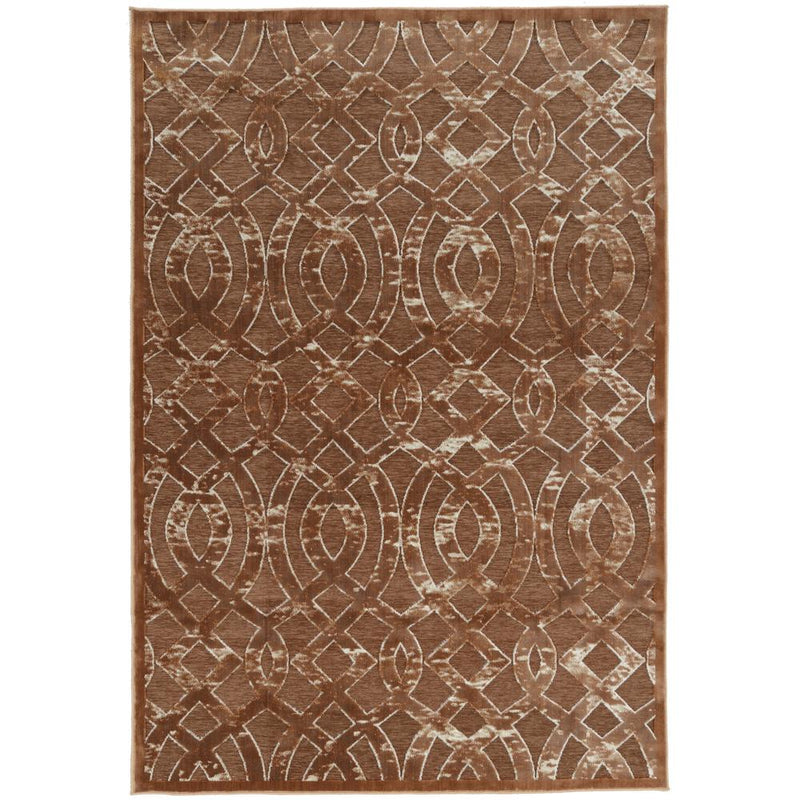 Hi Lo Trellis Brown & Beige 5x8, Rug