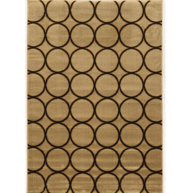 Ellegance  Multi Circles Crème Rug, Size 5' X 7'3"