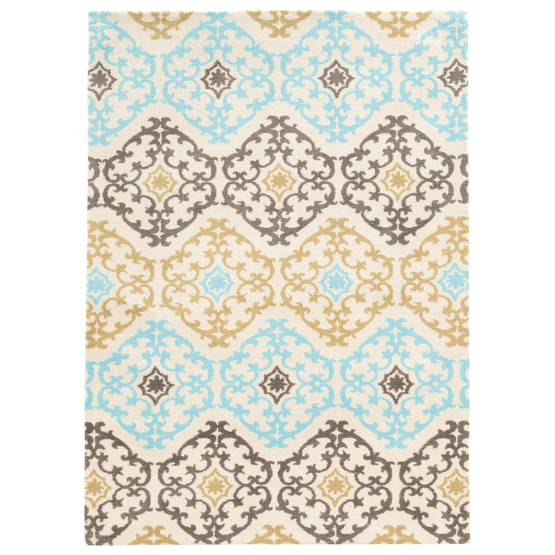 Geo Marli Grey & Aqua 8x10, Rug