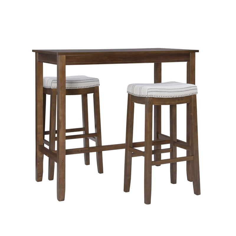 Clardige 3Pc Bar Set Rustic Stripe