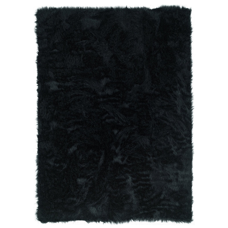 Faux Sheepskin Black 5x7, Rug