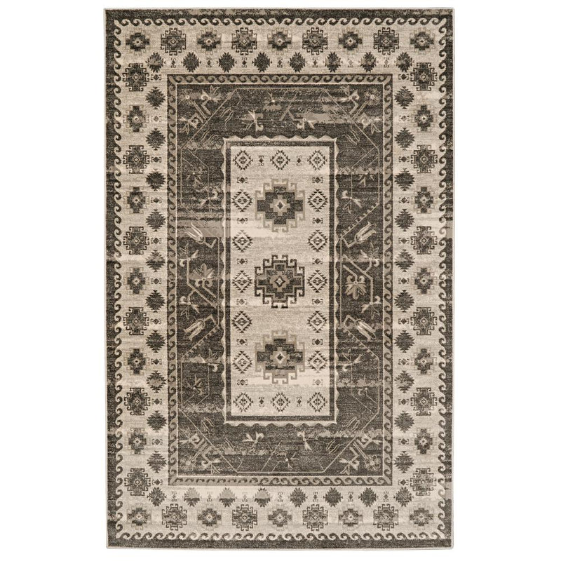 Vintage Buharra Grey & Charcoal 9x12, Rug