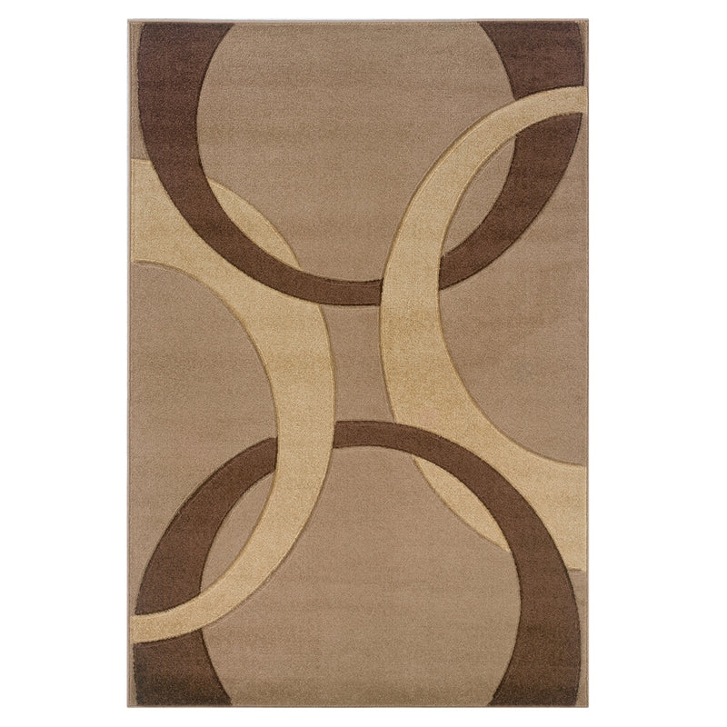 Corfu Spheres Tan & Brown 5x7.7, Rug