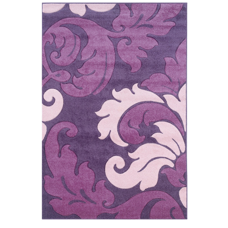 Corfu Damask Purple & Baby Pink 8x10.3, Rug