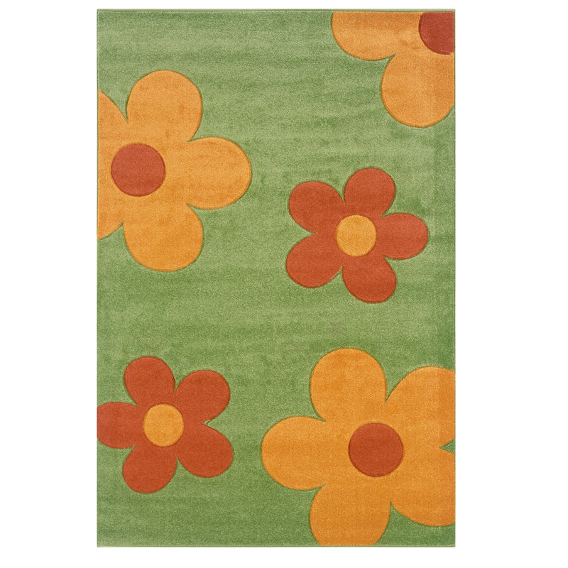 Corfu Floral Lime & Golderod 5x7.7, Rug