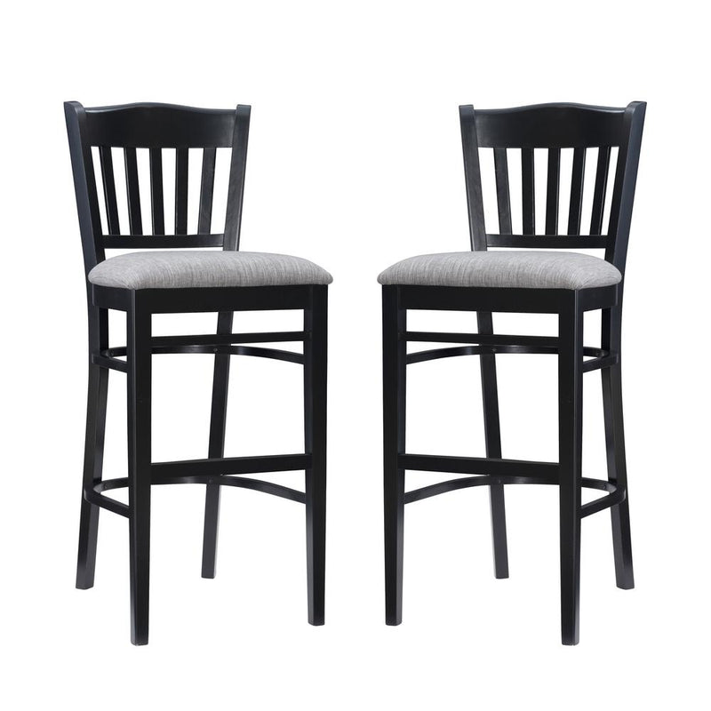 Maryah Upholstered Barstool Black Set Of 2