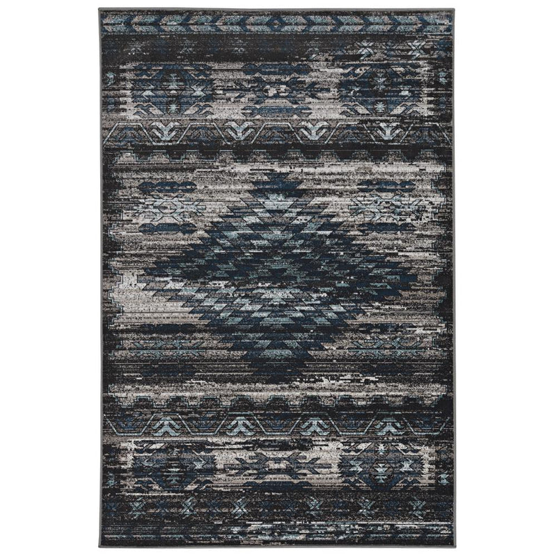 Vintage Aztek Grey & Charcoal 8x10, Rug