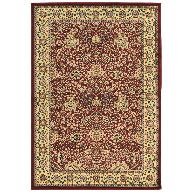 Elegance Zeigler Red Rug, Size 5' X 7'3"