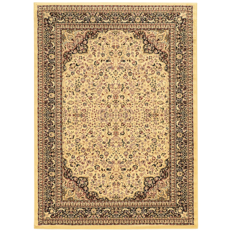 Elegance Isphahan Cream & Black 5' X 7'3", Rug