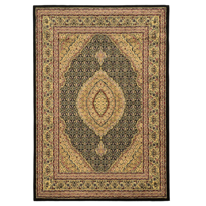 Elegance Mahi Black & Ivory 5x7.3, Rug