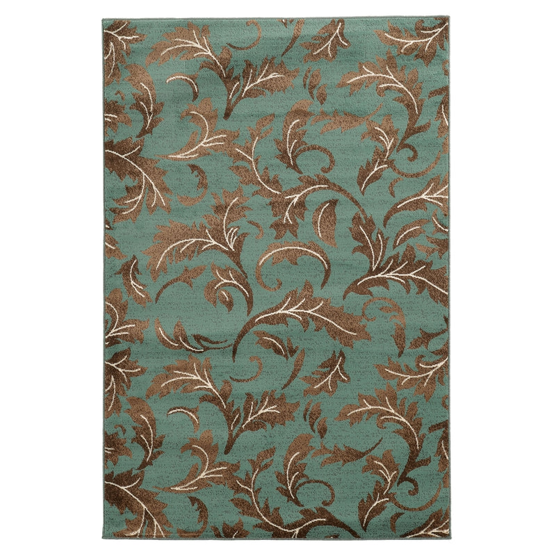 Elegance Forest Turquoise & Beige 5x7.3, Rug