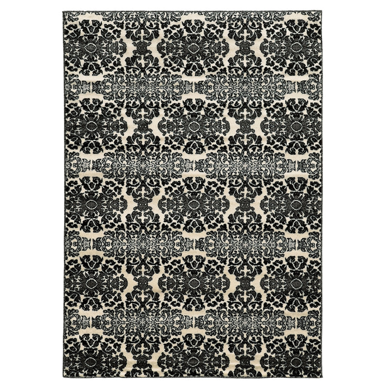 Elegance SnowFlakes Grey & Ivory 8x10, Rug