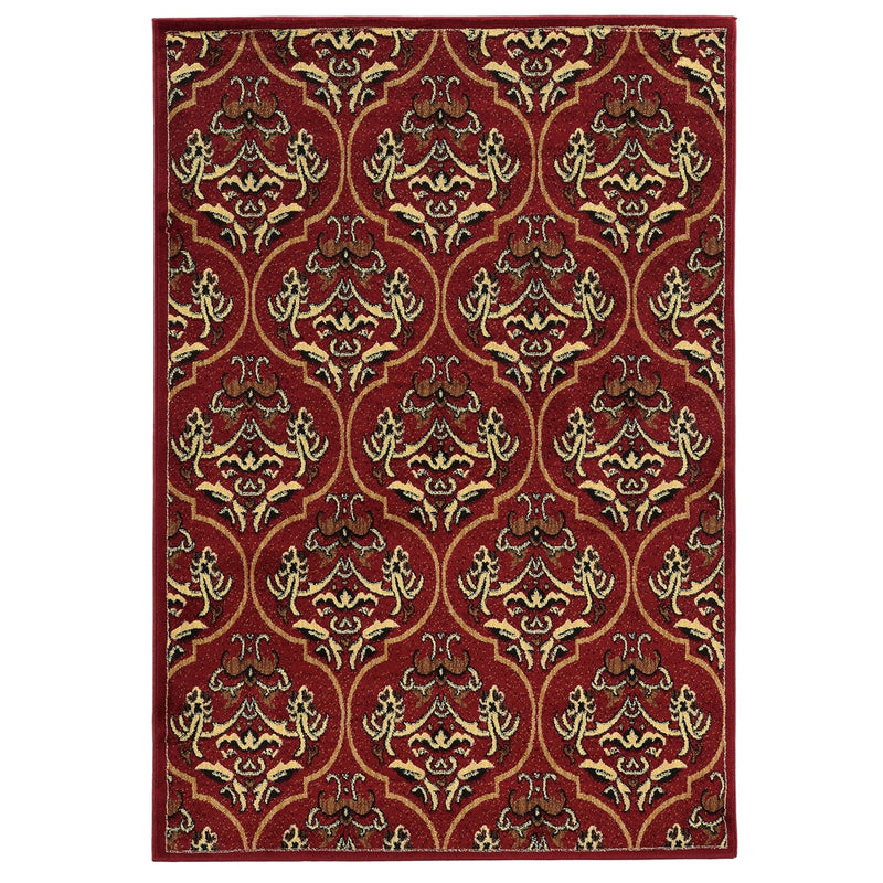 Elegance England Red & Cream 8' X 10', Rug