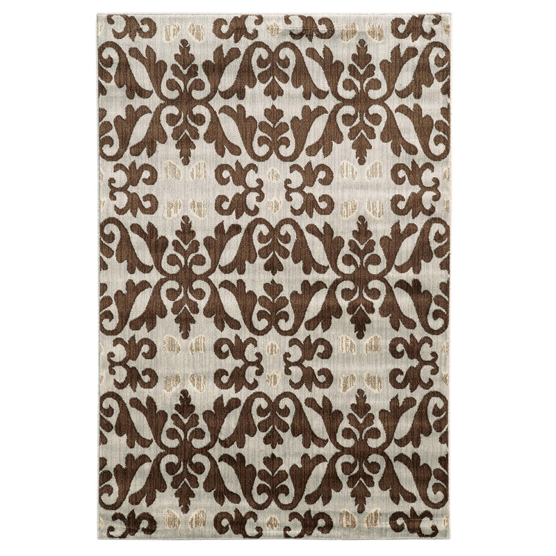 Elegance Florence Ivory & Brown 8x10, Rug