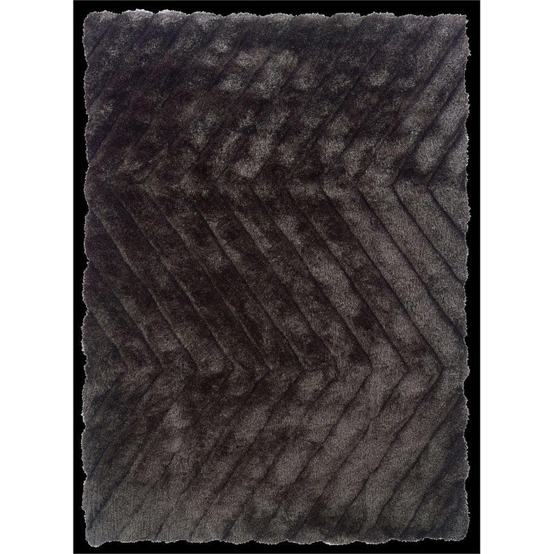 Links Zigzag Charcoal 5x7, Rug