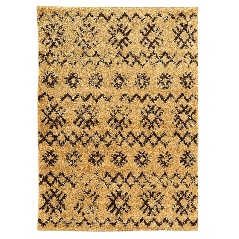 Moroccan Mekenes Camel & Brown 8x10, Rug