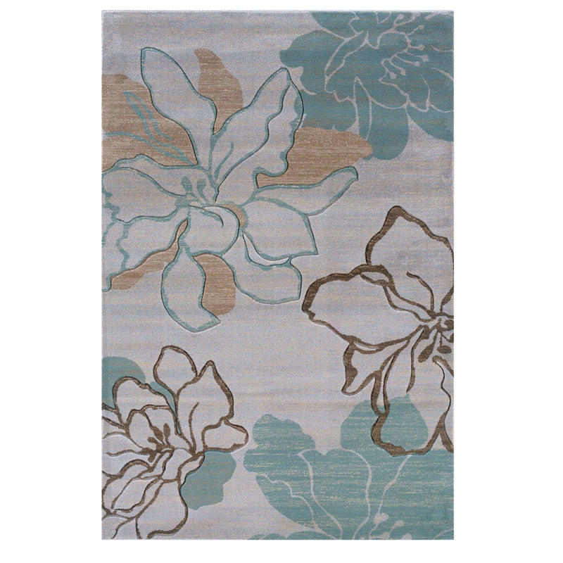 Milan Eleanor Ivory & Turquoise 8x10.4, Rug