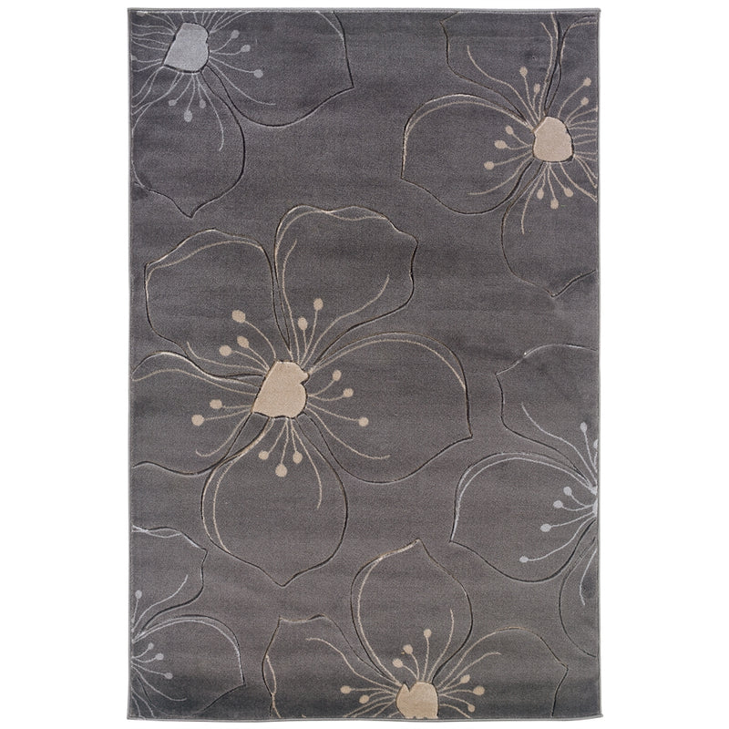 Milan Hanna Grey & Ivory 5x7.6, Rug