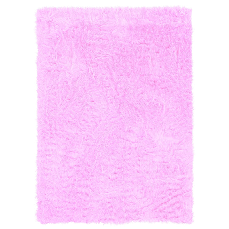 Faux Sheepskin Pink 5x7, Rug