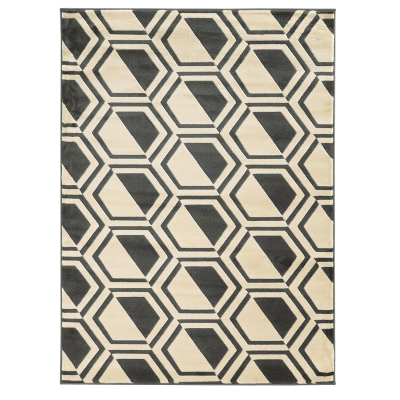 Roma Bridle Grey/Charcoal 5x7 Rug