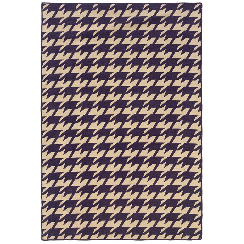 SalonikaReversibleHoundstooth Purple 5x8, Rug