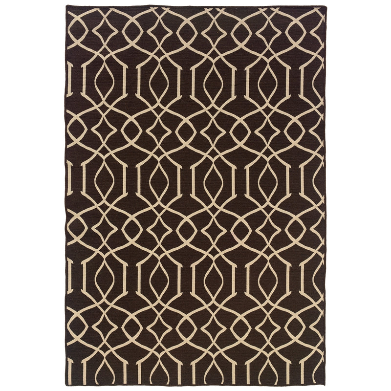 Salonika Reversible Irongate Brown 5x8, Rug