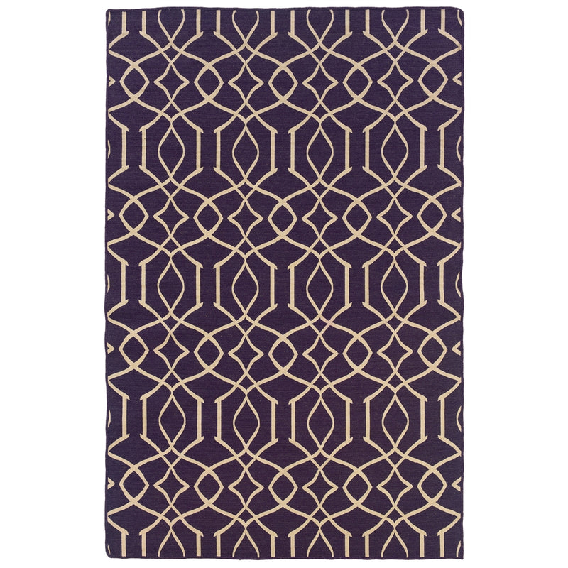 Salonika Reversible Irongate Purple 5x8, Rug