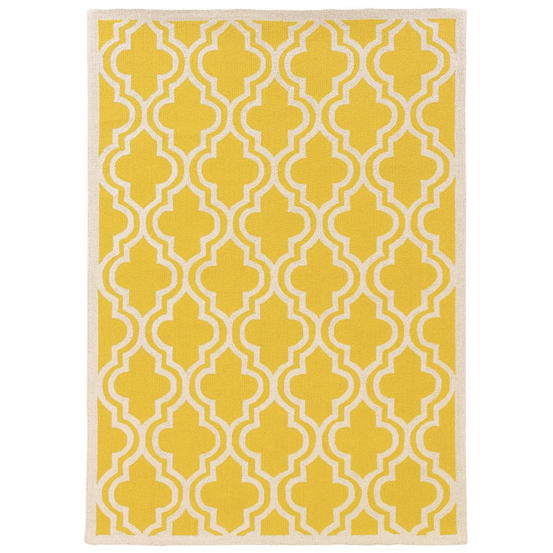 SilhouetteQuatrefoil Yellow & Ivory 2X3, Rug