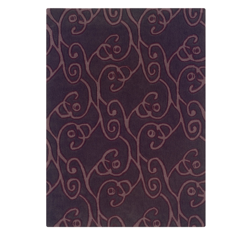 Trio Collection Chocolate & Violet 5 x 7 Rug