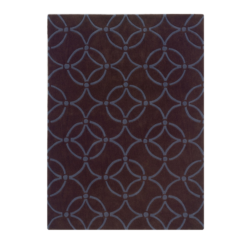 Trio Briony Chocolate & Blue 8x10, Rug