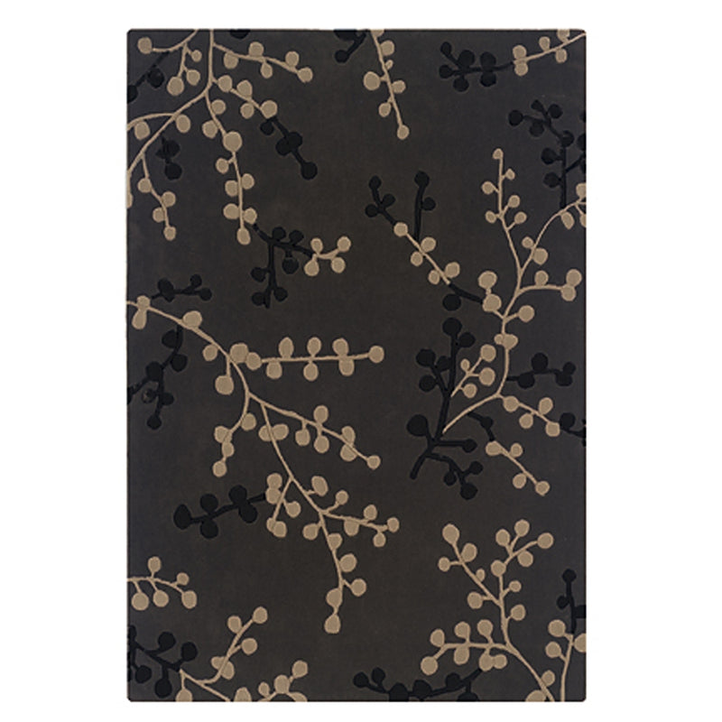 Trio Collection Charcoal & Beige 5 x 7 Rug