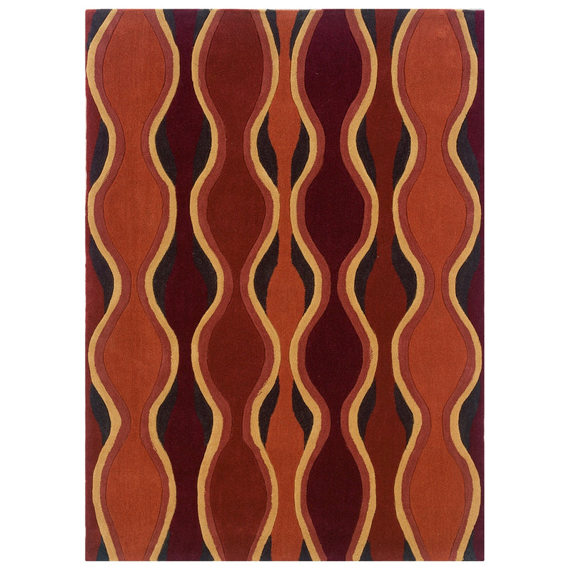 Trio Collection Rust Rug, Size 8 x 10