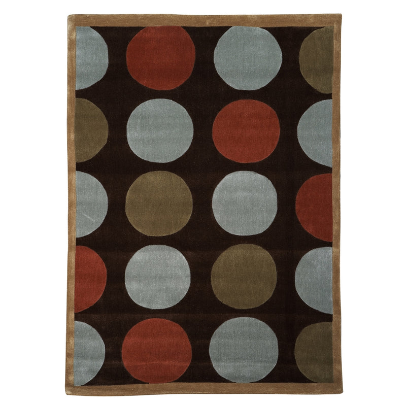 Trio Devi Brown & PaleBlue 5x7, Rug