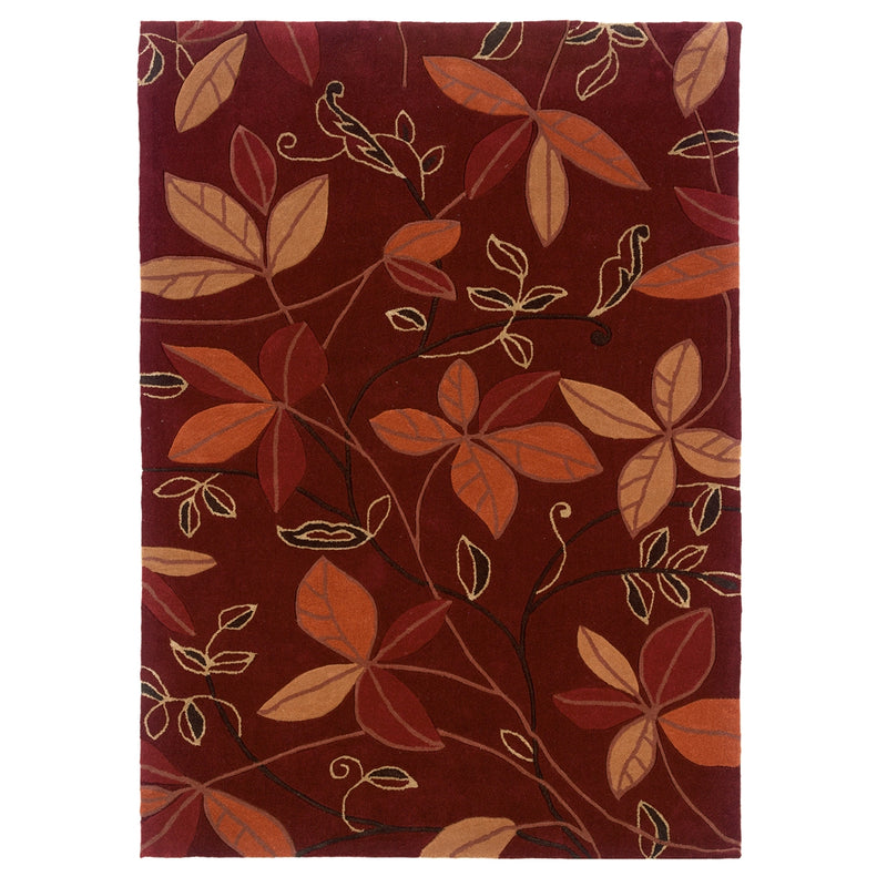 Trio Floating Garnet & Orange 5x7, Rug