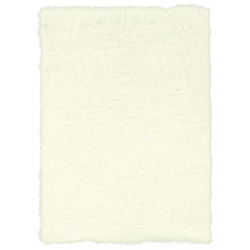 Faux Sheepskin White 5x7, Rug