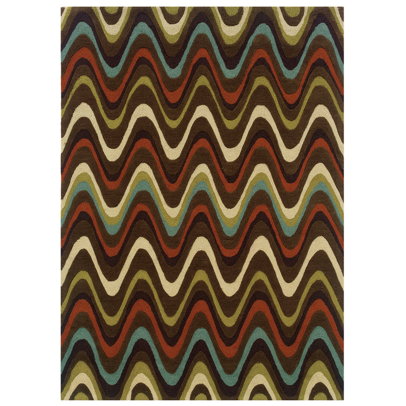 Trio Mouzi Brown & Multi 8x10, Rug