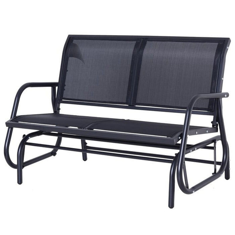 2 Seater Mesh Outdoor Patio Swing Glider Dark Gray