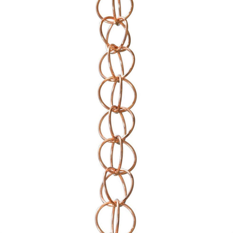 Pure Copper Rings 8.5-ft Rain Chain Rain Gutter Downspout