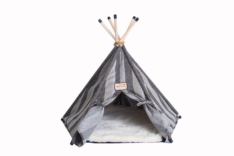 Armarkat Cat Bed C56HBS/SH, Teepee Style With Striped Pattern