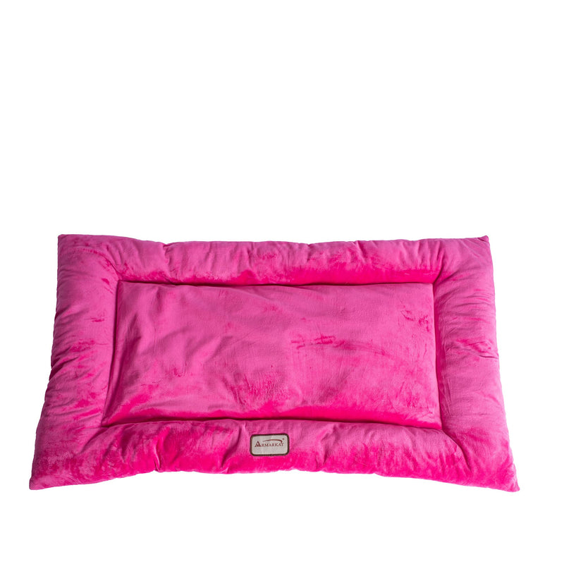 Armarkat M01CZH-M Medium Pet Bed Mat , Dog Crate Soft Pad With Poly Fill Cushion, Vibrant PInk