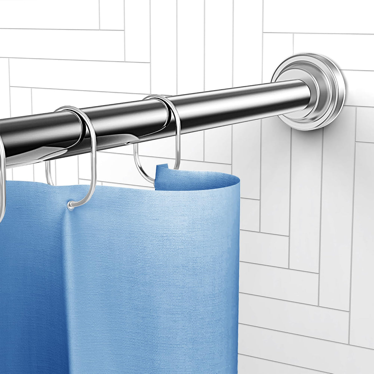 Story@Home Curtain Rod 105-195 CM Extendable Shower Curtain Tension Rod