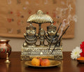 ESPLANADE Brass Puri Jagannath Balaram and Subhadra Maa Idol Murti Statue Sculpture - Golden - 5.25 Inches (5.25 Inch)