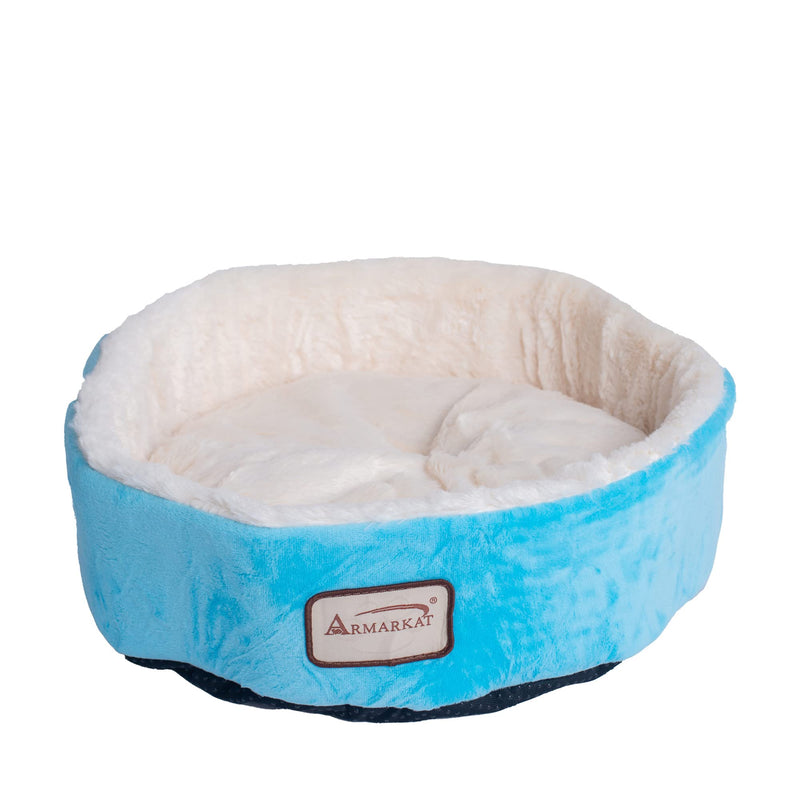 Armarkat 15" Soft Plush Round Dount Cat Beds, Dog Cuddler C12HTL/MB