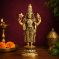 Kartique Brass Tirupati Balaji Idol, Venkateshwara Murti, 7 Inch Statue