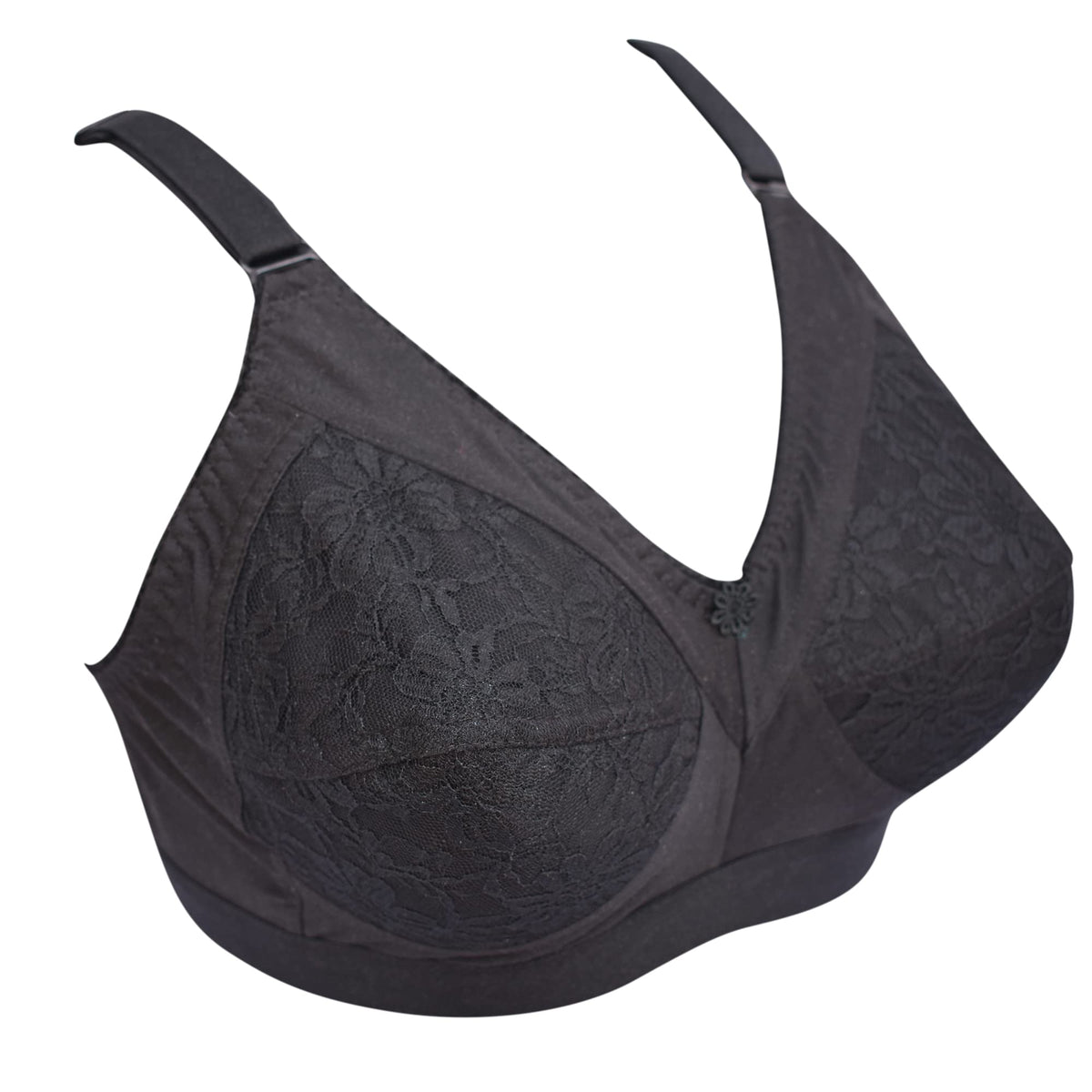Cotton Plain Lovable Non-Padded Wirefree Seemed Bra Full Coverage for Women